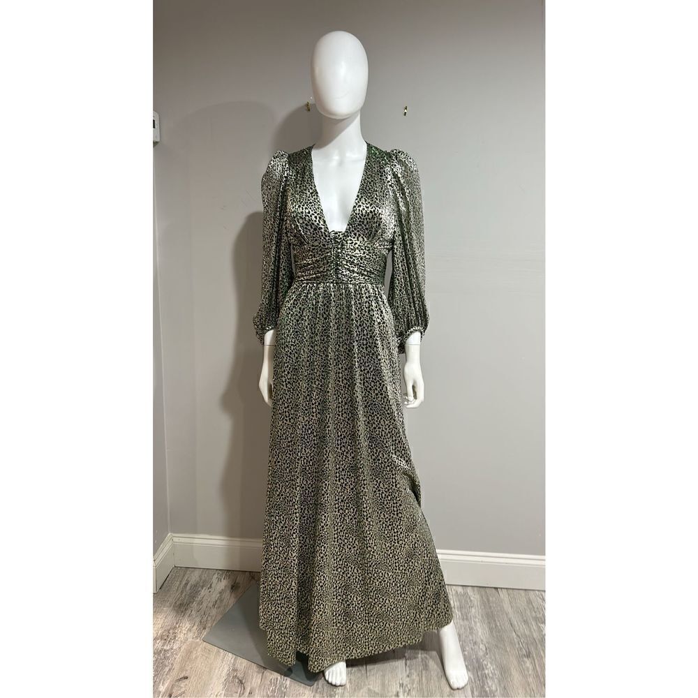 $620 Ba&sh Celie Metallic Leopard Maxi Dress Size XS - Picture 7 of 12